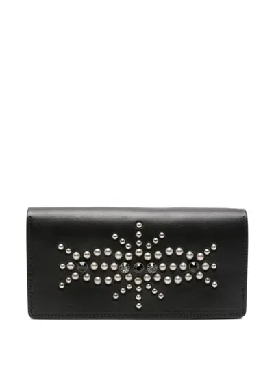 Yohji Yamamoto Stud-embellished Wallet In 黑色