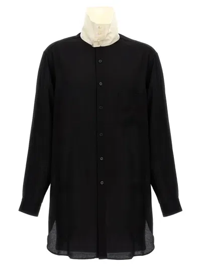 Yohji Yamamoto U-stand Collar Shirt In Black