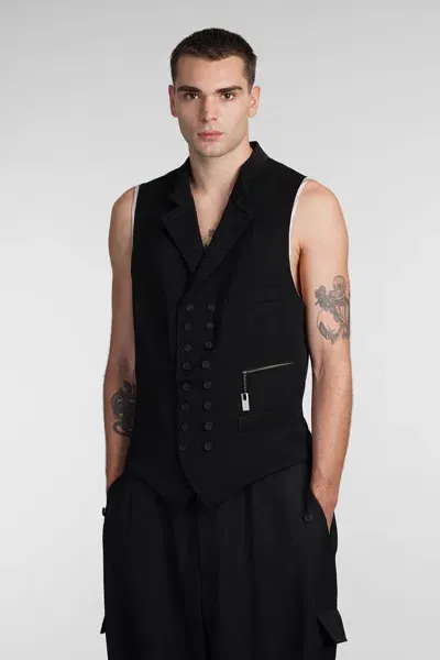 Yohji Yamamoto Vest In Black Wool