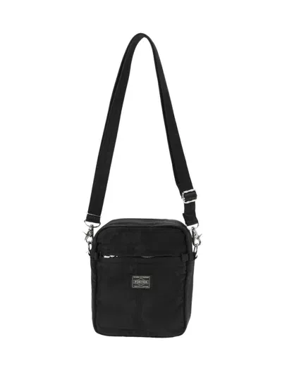 Yoshida Porter Mile Vertical Shoulder Bag In Black