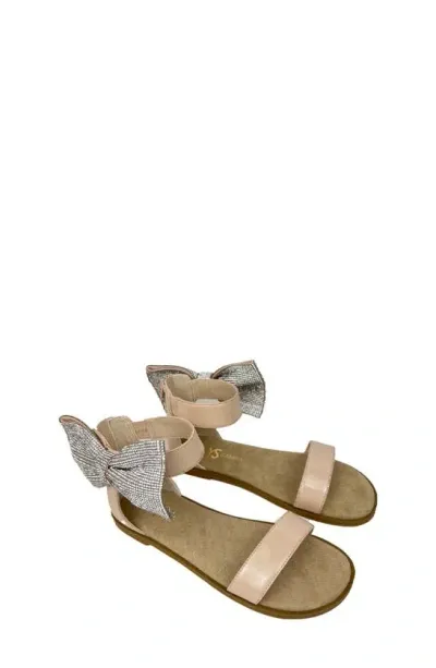 Yosi Samra Girl's Miss Cambelle Bow Sandal, Toddler/kids In Blush Patent