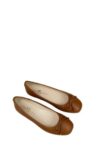 Yosi Samra Kids' Miss Sadie Ballet Flat In Tan