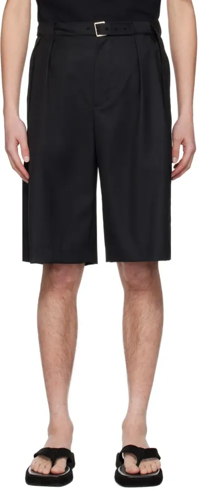 Youth Black Belted Shorts