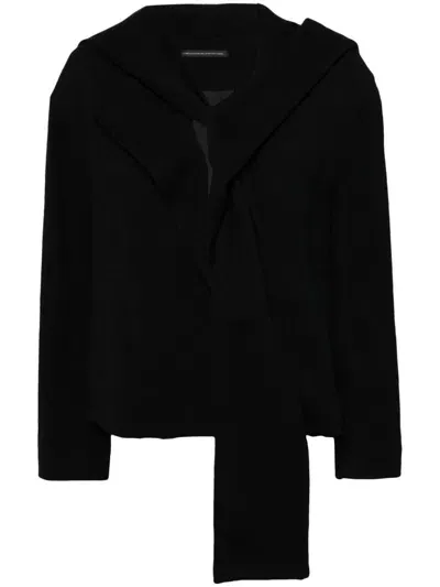 Y's Asymmetric Jacket In Black