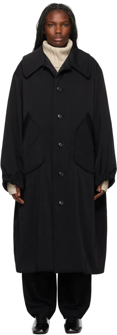 Y's Black Ny/ Big Pocket Coat In 2 Black