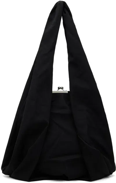 Y's Black Tuck Clasp Bag In 1 Black