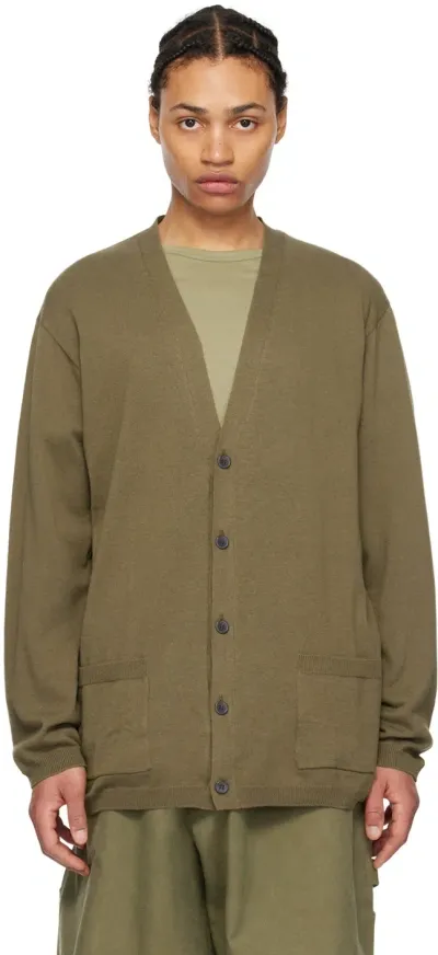 Ys For Men Khaki Button Cardigan In 2 Khaki