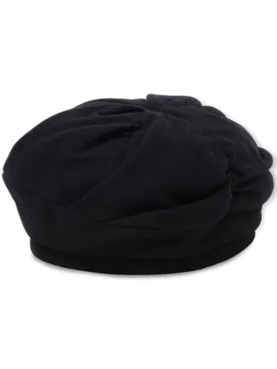 Y's Gathered Beret In 黑色