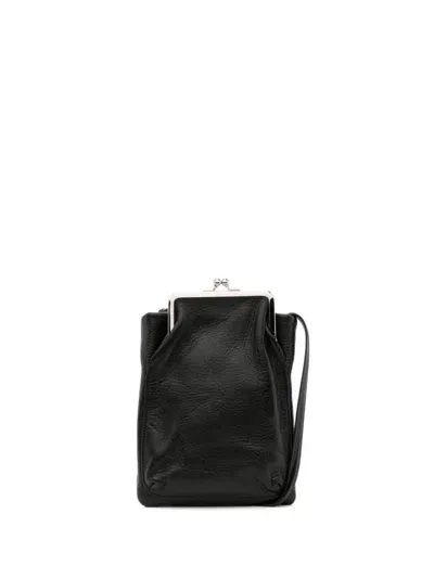 Y's Leather Crossbody Bag In Black