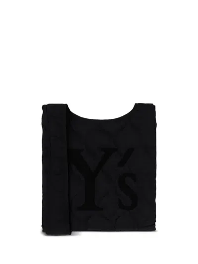 Y's Logo Padded Two-way Shoulder Bag In Schwarz