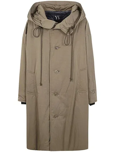 Y's U-hoodie Coat In Nude & Neutrals