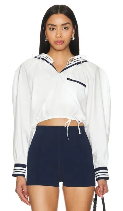 Yuhan Wang Sailor Blouse In 白色