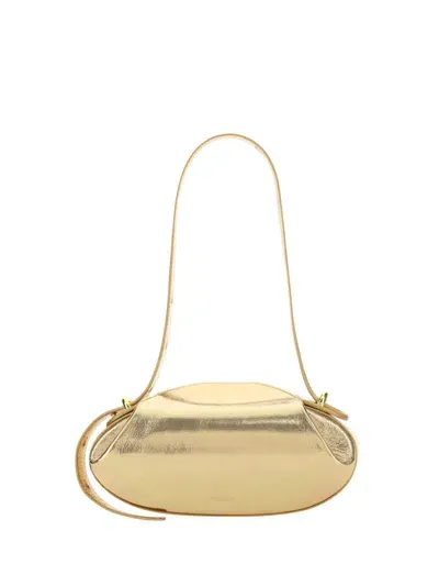 Yuzefi Dinner Roll Shoulder Bag In Gold