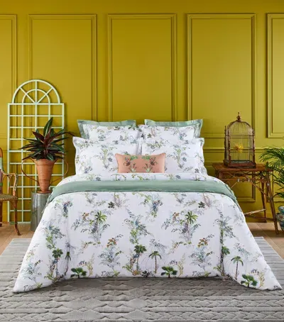 Yves Delorme Jardins Double Duvet Cover In Green