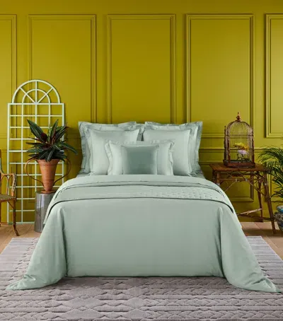 Yves Delorme Triomphe Square Oxford Pillowcase In Green