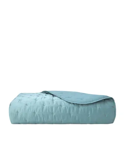 Yves Delorme Triomphe Super King Bedspread In Blue