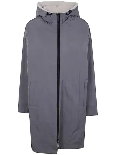 Yves Salomon 93cm Tissu Tech Reverseble Parka Clothing In Grey