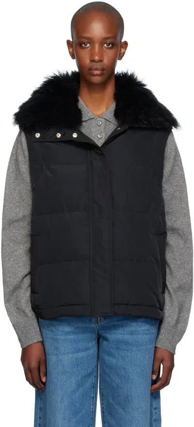 Yves Salomon Black Ultralight Down Jacket In C99 Noir