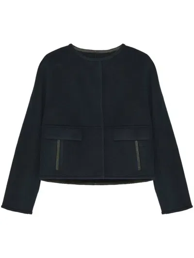 Yves Salomon Cashmere Jacket In Blau