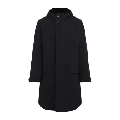 Yves Salomon Coat In Blue