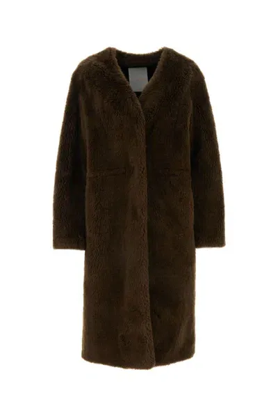 Yves Salomon Coats In Wood