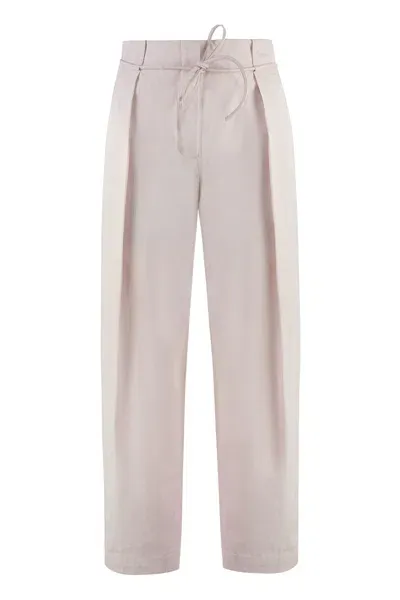 Yves Salomon Cropped Pants In Pink