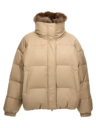 Yves Salomon Doudoune Down Jacket In Beige