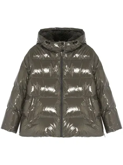 Yves Salomon Duck-down Padded Jacket In A9105 Grey