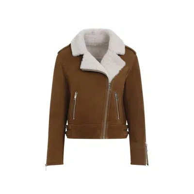 Yves Salomon Jacket In Brown