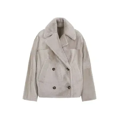 Yves Salomon Jacket In Grey