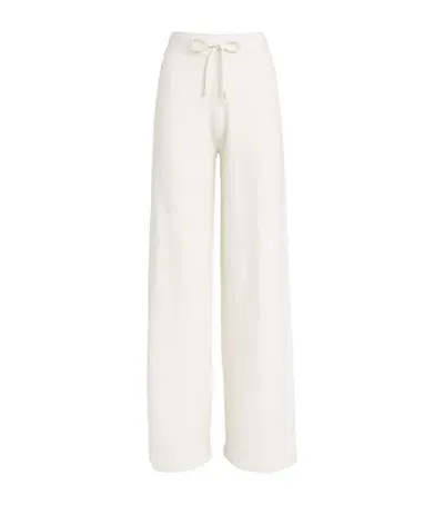 Yves Salomon Knit Drawstring Trousers In Beige