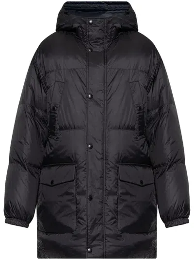 Yves Salomon Reversible Hooded Jacket In Schwarz