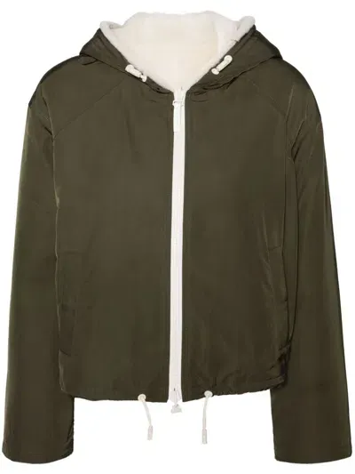 Yves Salomon Reversible Jacket In Green