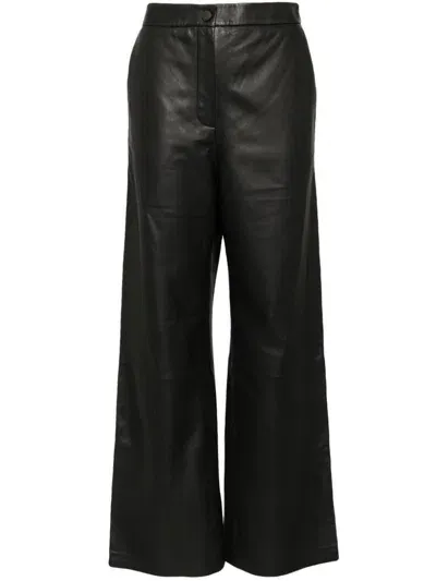 Yves Salomon Straight-leg Trousers In Black