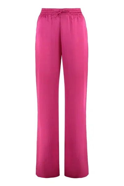 Yves Salomon Viscose Trousers In Fuchsia