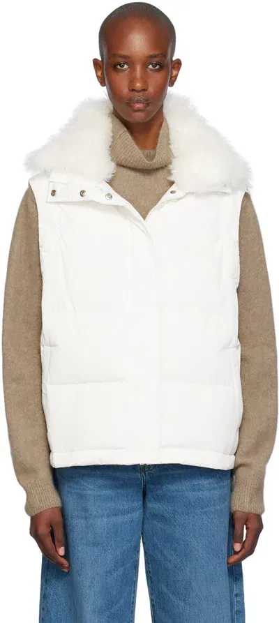 Yves Salomon White Ultralight Down Jacket In A1057 Cime