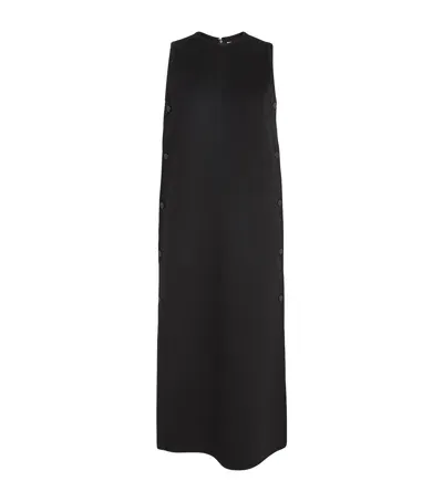 Yves Salomon Wool-cashmere Midi Dress In Black