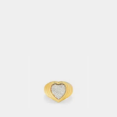 Yvonne Léon Yvonne Leon Heart Berlingot Diamond Ring In Gold