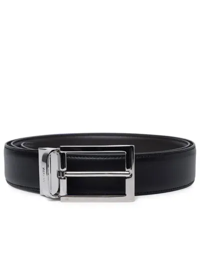 Z Zegna Logo Engraved Buckled Reversibile Belt In Multi