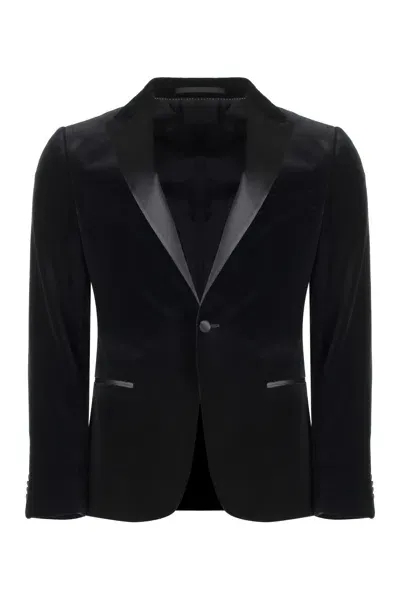 Z Zegna Single-breasted One Button Jacket In Black