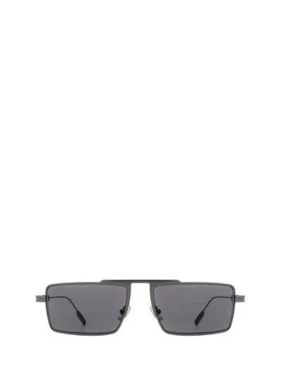 Z Zegna Square Frame Sunglasses In Black