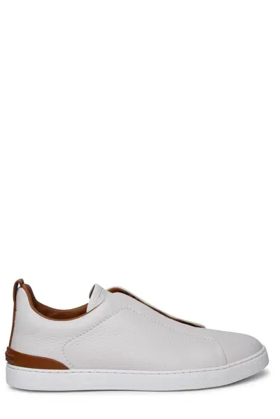 Z Zegna Zegna Triple Stitch Sneakers In White