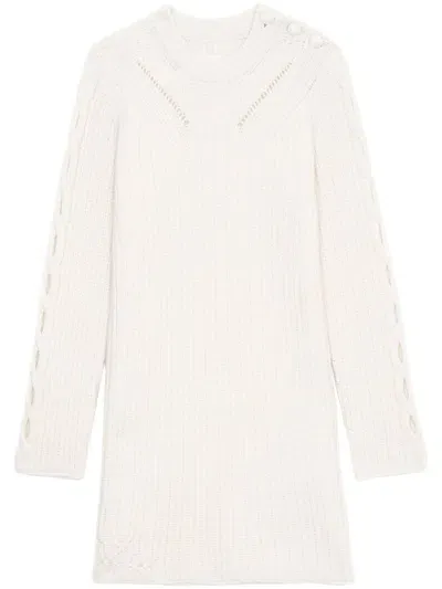 Zadig & Voltaire Alky Knitted Mini Dress In Flake