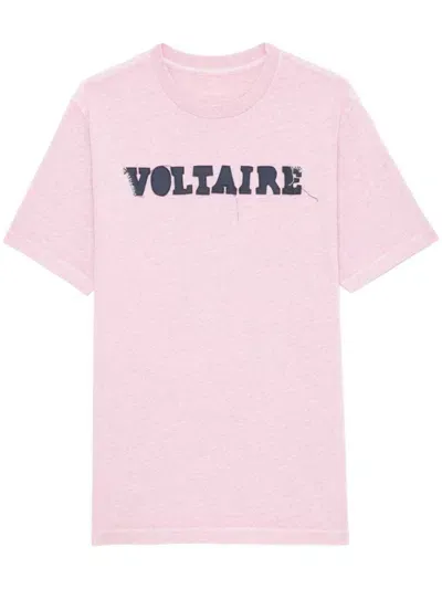 Zadig & Voltaire Edwin T-shirt In Rosa