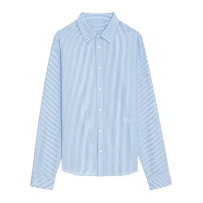 Zadig & Voltaire Stan Embroidered Striped Shirt In Ciel