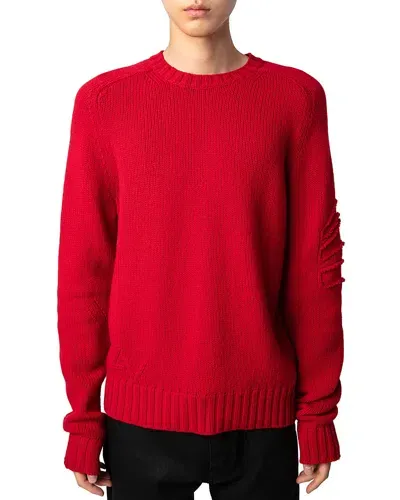 Zadig & Voltaire Jordan Arrow Sweater In Cerise