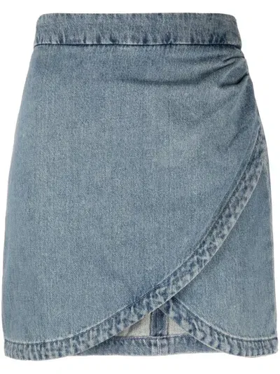 Zadig & Voltaire Julipe Denim Skirt In Blue