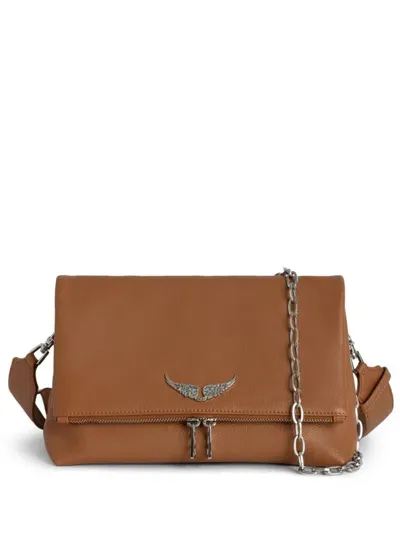 Zadig & Voltaire Logo-plaque Cross Body Bag In Brown