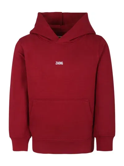 Zadig & Voltaire Kids' Logo-print Hoodie In Red