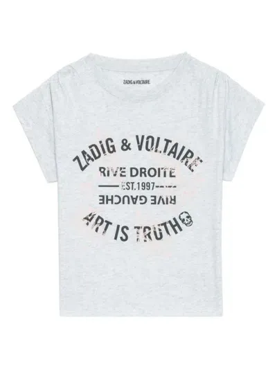 Zadig & Voltaire Kids' Logo-print T-shirt In Grey